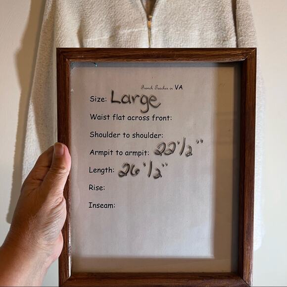 Thread & Supply 1/4 Zip Teddy Bear Fleece Pullover L - Picture 4 of 6